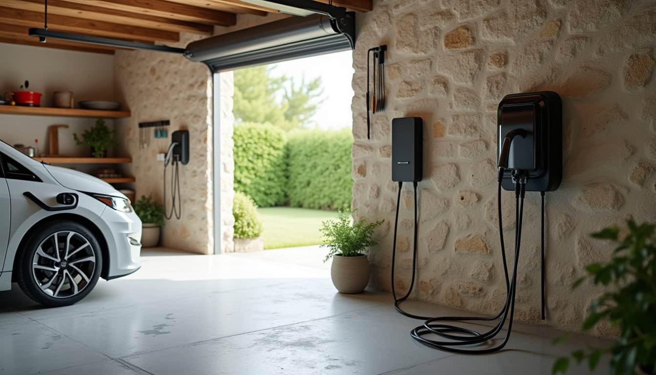 Emplacement idéal pour une borne de recharge électrique à Guemps, dans un garage abrité