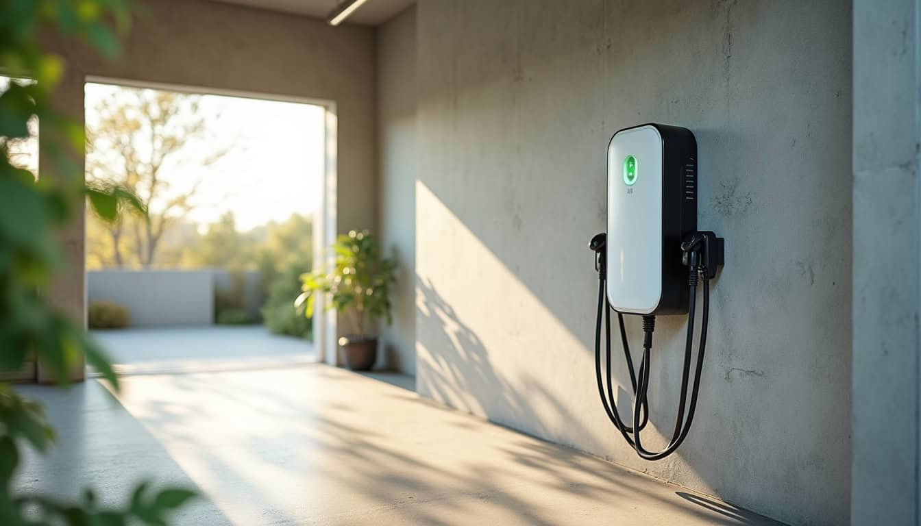 Emplacement idéal pour une borne de recharge électrique dans un garage à Valliquerville