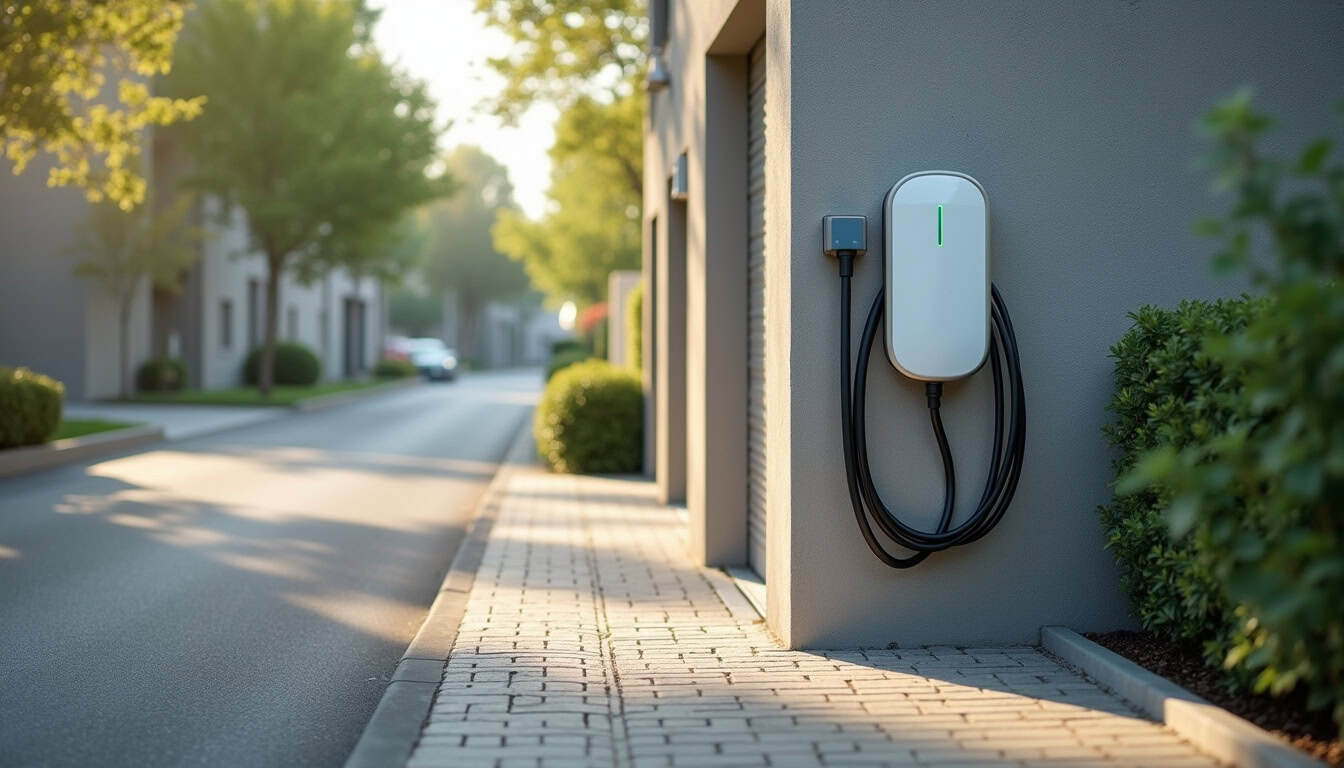 Emplacement idéal pour une borne de recharge près d'une place de parking à Montivilliers