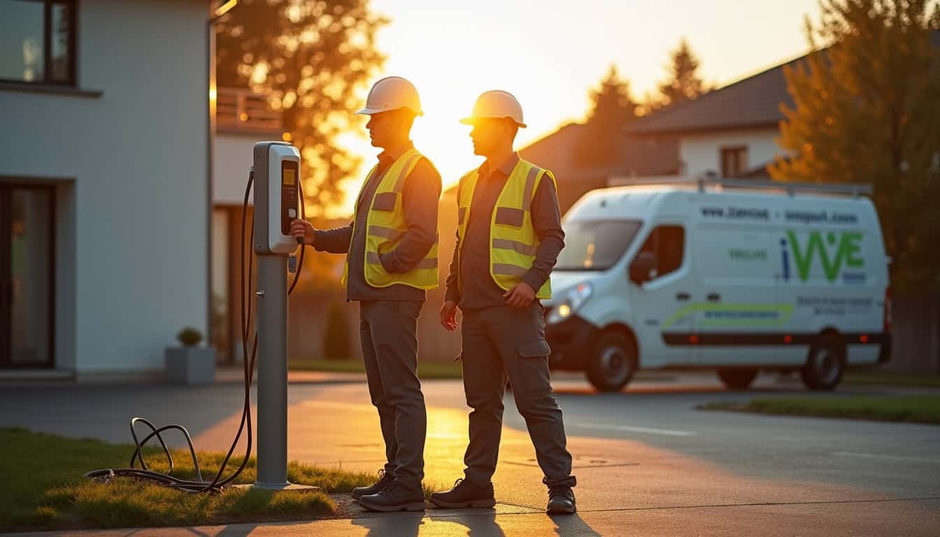 Équipe de techniciens IRVE en uniforme lors d