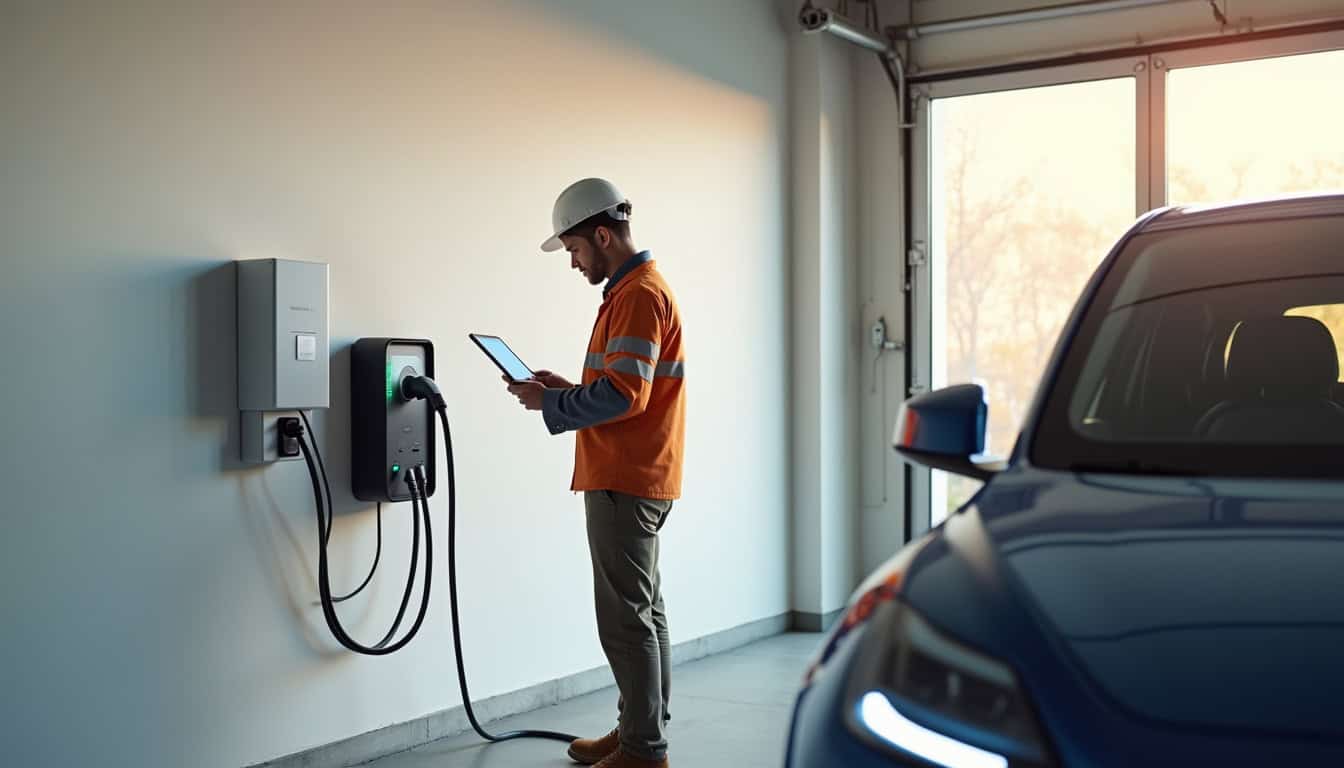 Étapes d'installation d'une borne de recharge électrique par un professionnel IRVE