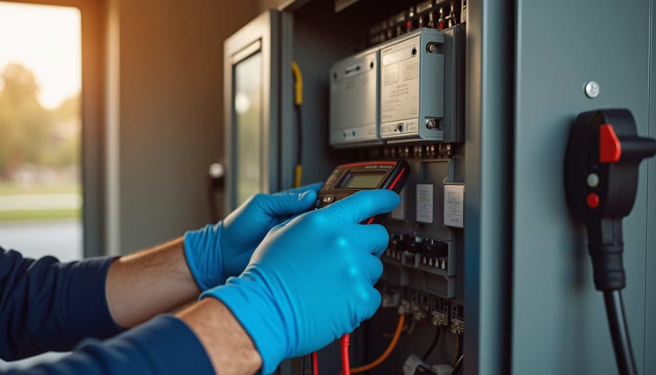 Évaluation d'une installation électrique par un professionnel avant pose d'une borne de recharge à Valenton