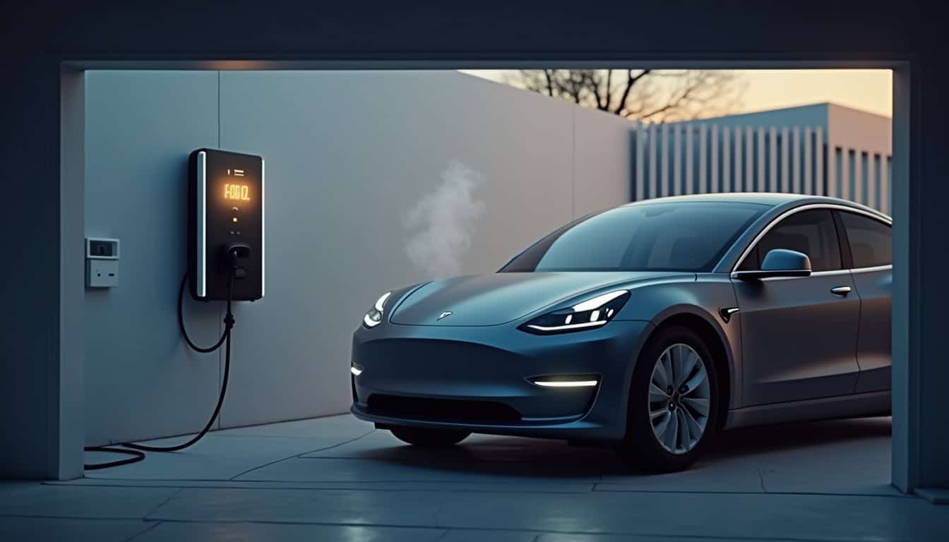 Illustration des bénéfices d'une recharge domestique pour véhicule électrique