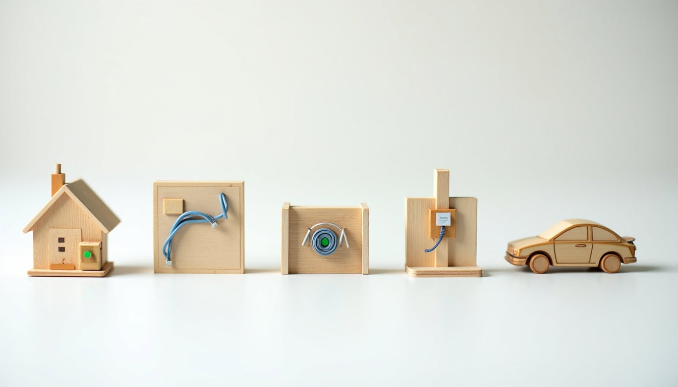 Illustration des différentes étapes d'installation d'une borne de recharge électrique