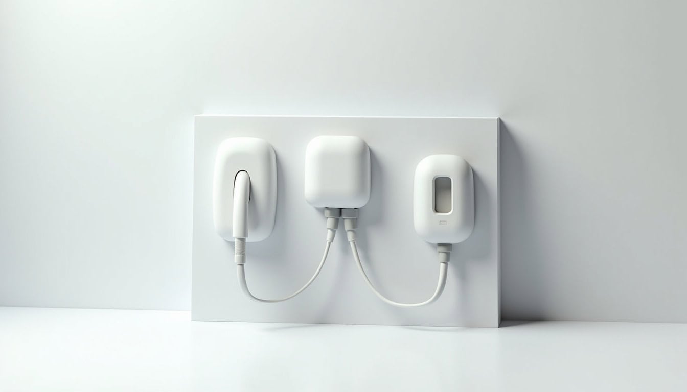 Illustration des différents types de bornes de recharge électrique: murale, renforcée, rapide