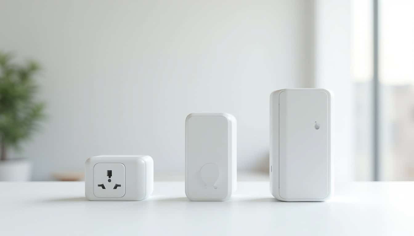 Illustration des différents types de bornes de recharge électrique: prise renforcée, wallbox, station rapide