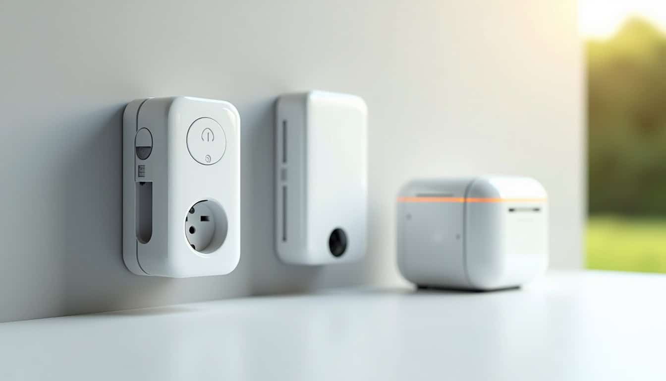 Illustration des différents types de bornes de recharge: prise renforcée, Wallbox, borne rapide