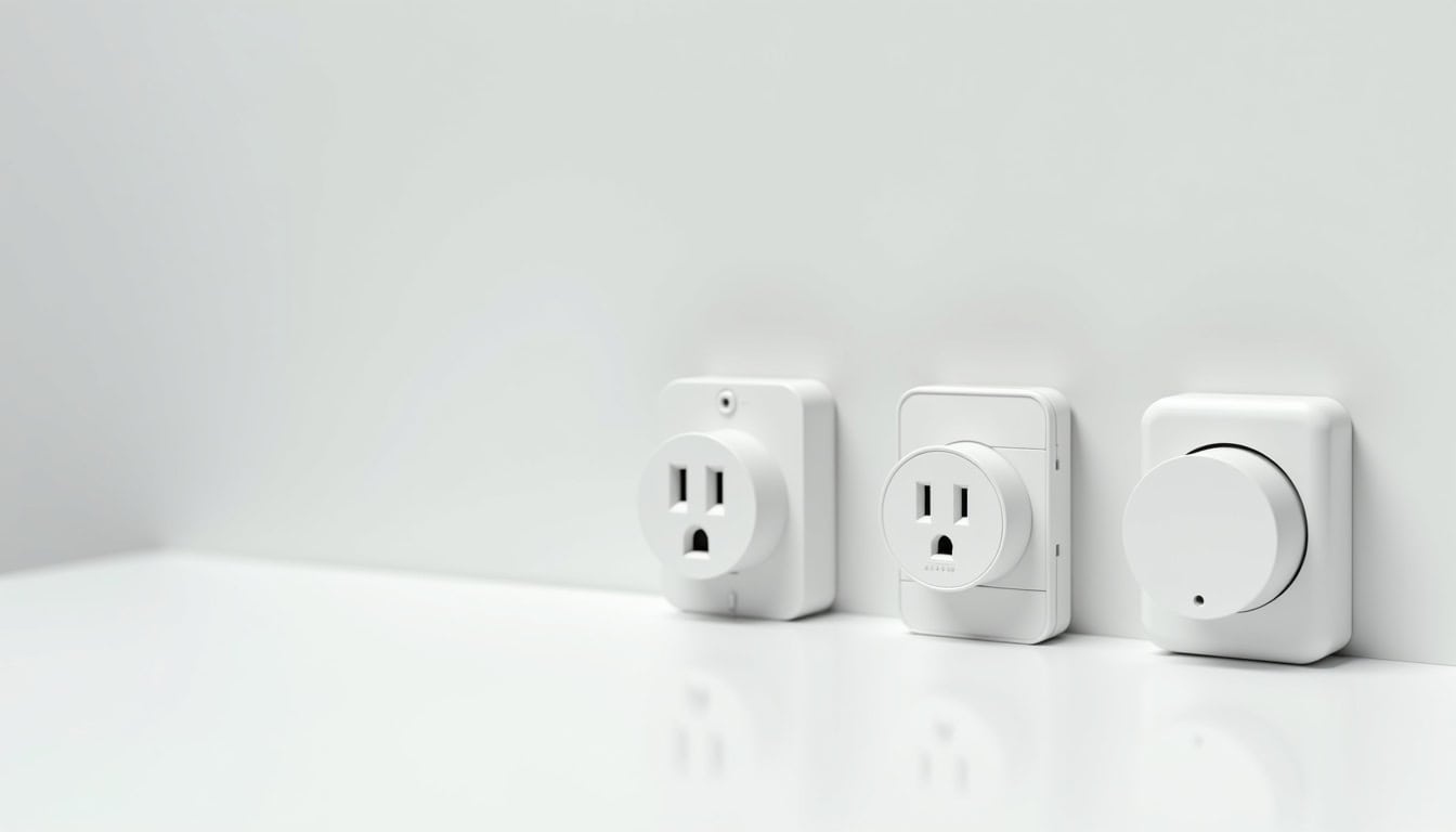 Illustration des différents types de bornes de recharge: prise renforcée, wallbox monophasée et triphasée