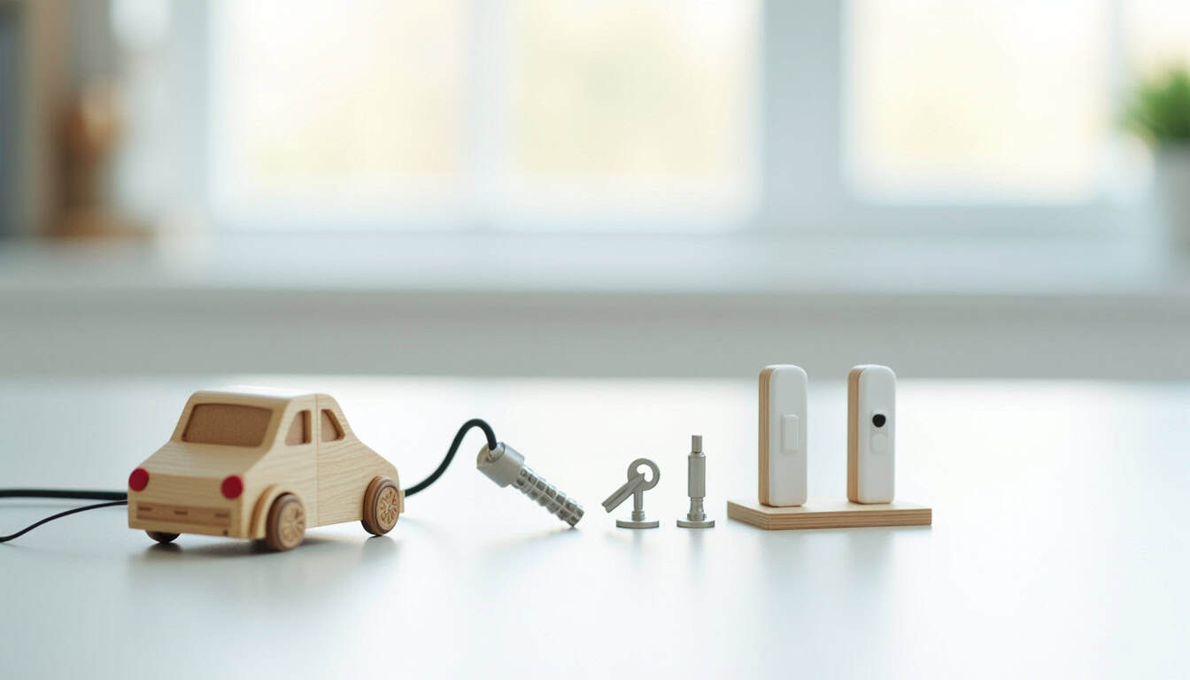 Illustration des étapes clés pour installer une borne de recharge électrique à Fargues: diagnostic, choix de la borne, installation, mise en service