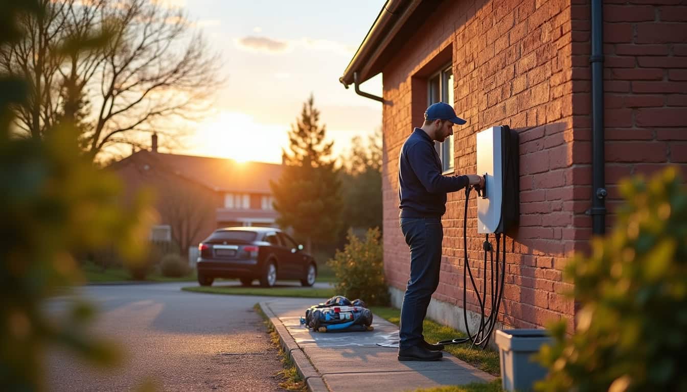Illustration des étapes clés pour l'installation d'une borne de recharge électrique à Beauvois-en-Cambrésis