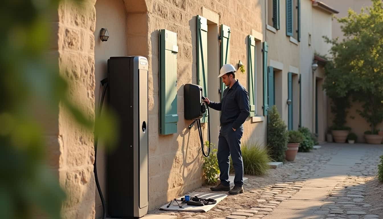 Illustration des étapes clés pour l'installation d'une borne de recharge électrique à Villefranche-d'Albigeois