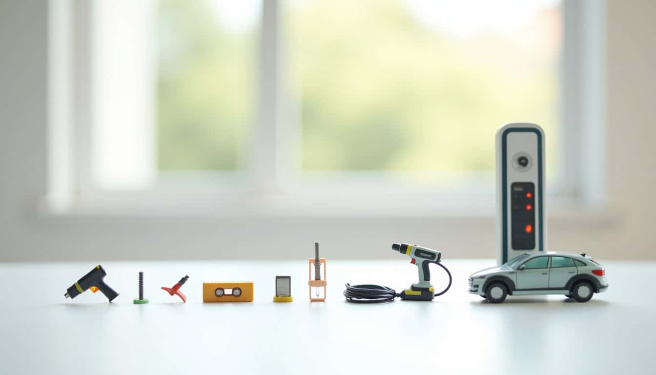 Illustration des étapes d'installation d'une borne de recharge électrique