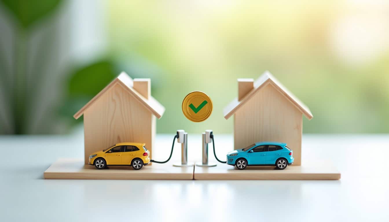 Infographie illustrant les aides financières pour l'installation d'une borne de recharge à La Drenne