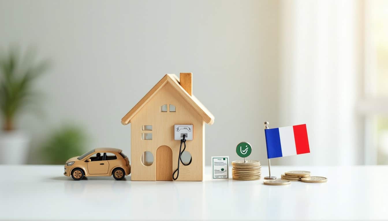 Infographie illustrant les aides financières pour l'installation d'une borne de recharge électrique en France