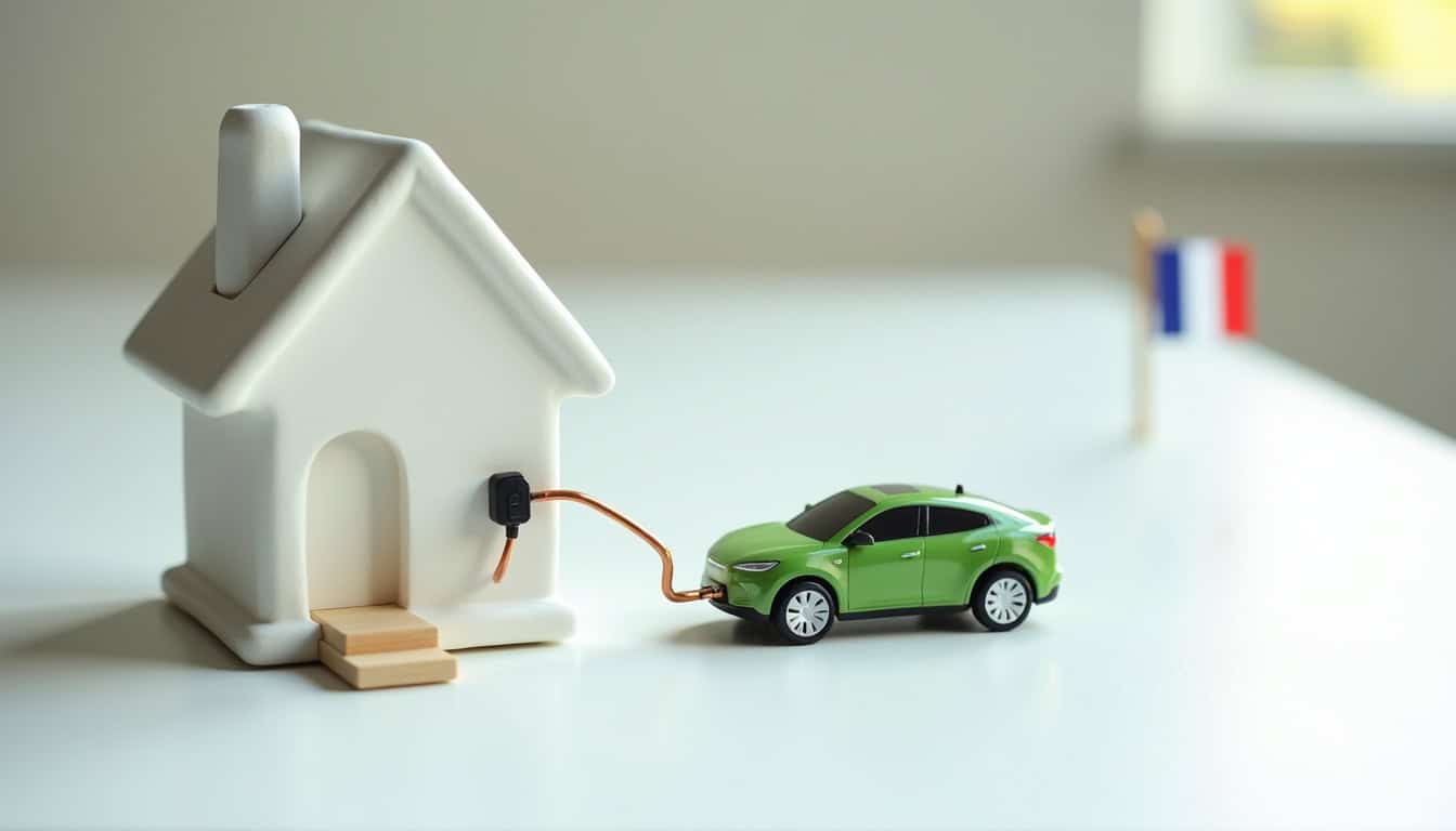 Infographie illustrant les aides financières pour l'installation d'une borne électrique en France