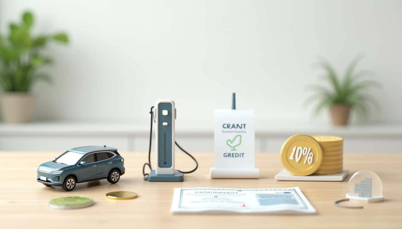 Infographie illustrant les différentes aides financières pour l'installation d'une borne de recharge électrique en France