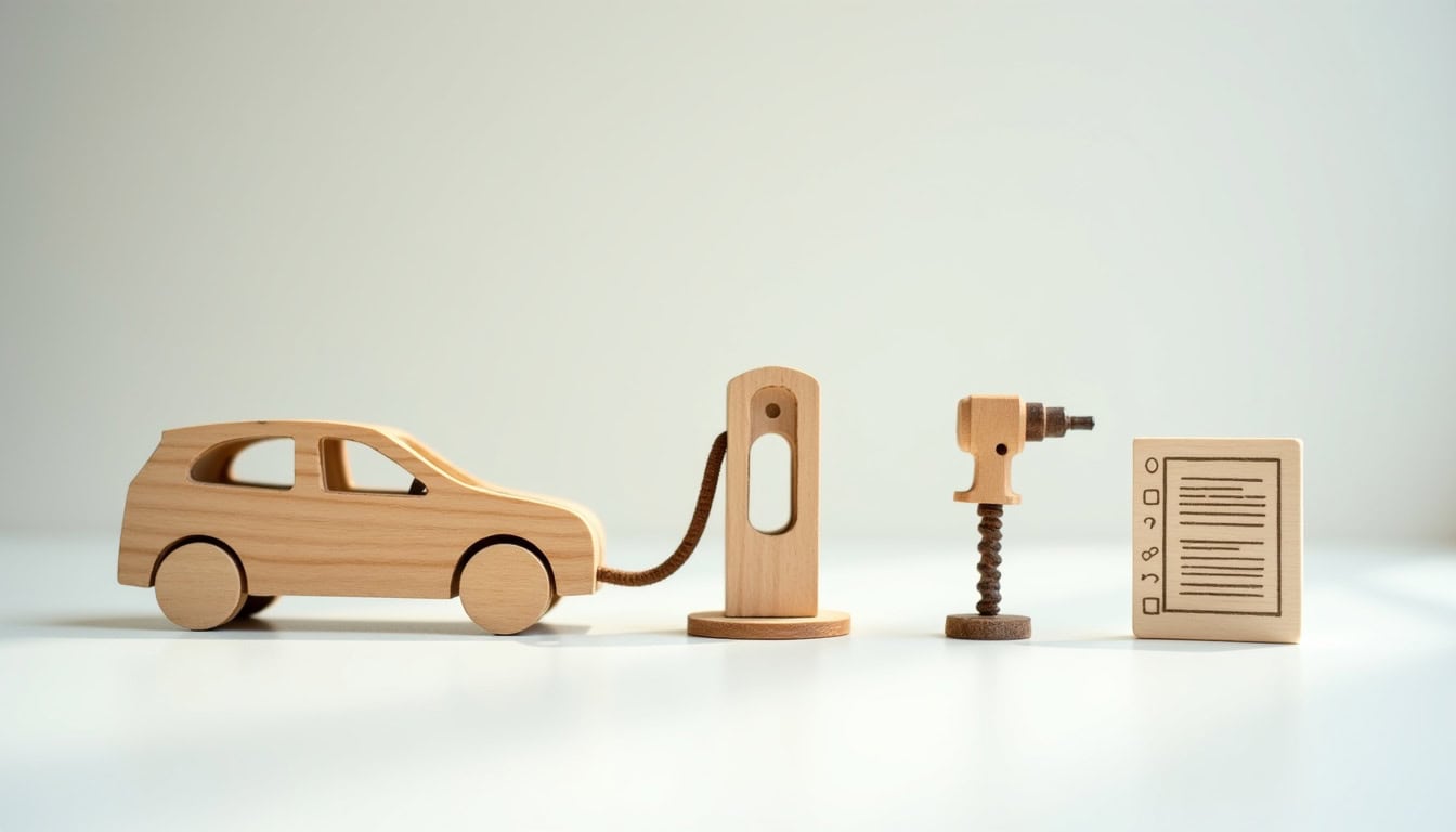 Infographie illustrant les différentes étapes de l'installation d'une borne de recharge électrique