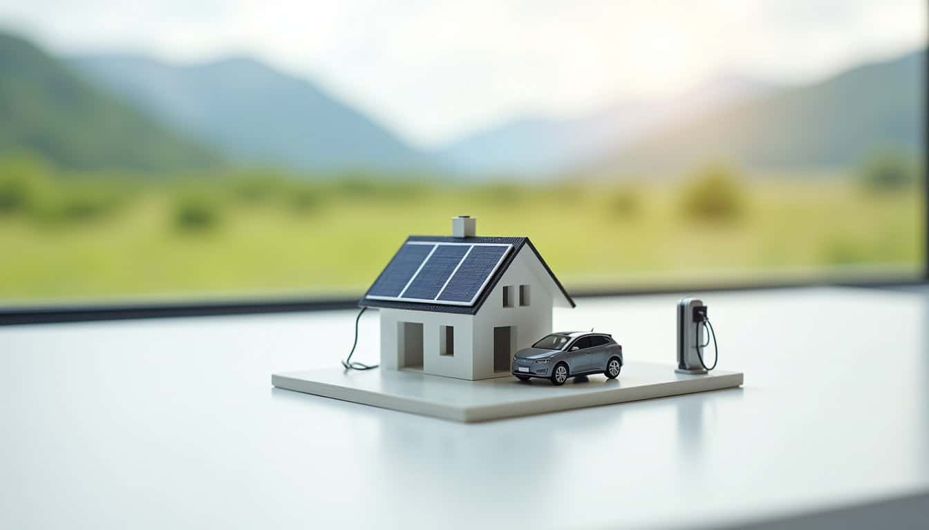 Installation combinée de panneaux photovoltaïques et borne de recharge électrique à Bellegarde-Poussieu