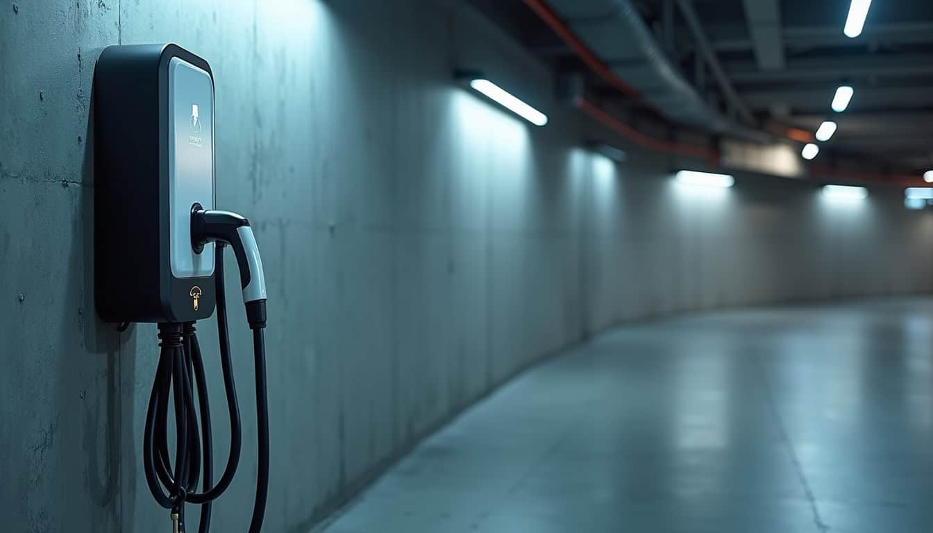 Installation de bornes de recharge pour véhicules électriques dans un parking d