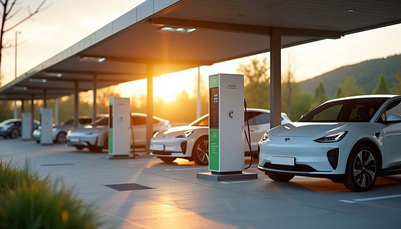 Installation de plusieurs bornes de recharge dans un parking d'entreprise à Villenave-d'Ornon