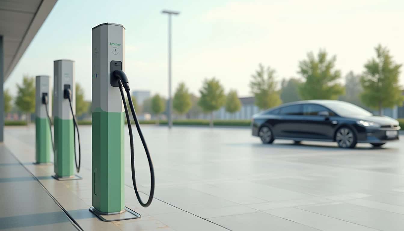 Installation de plusieurs bornes de recharge sur un parking d