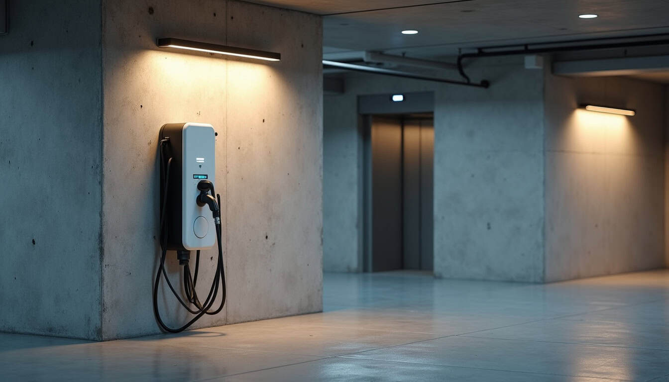 Installation d'une borne de recharge dans un parking de copropriété à Montbrison