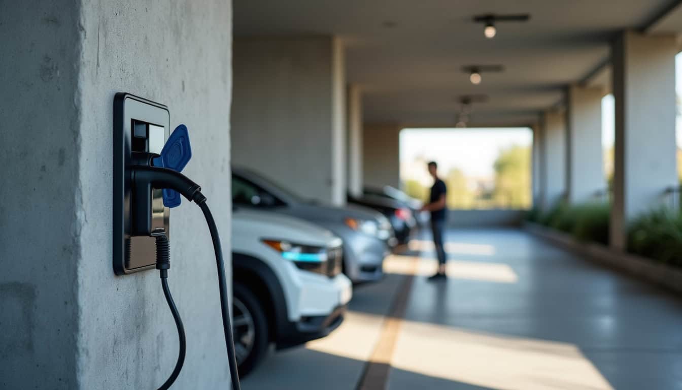 Installation d'une borne de recharge dans un parking de copropriété à Saint-Péray