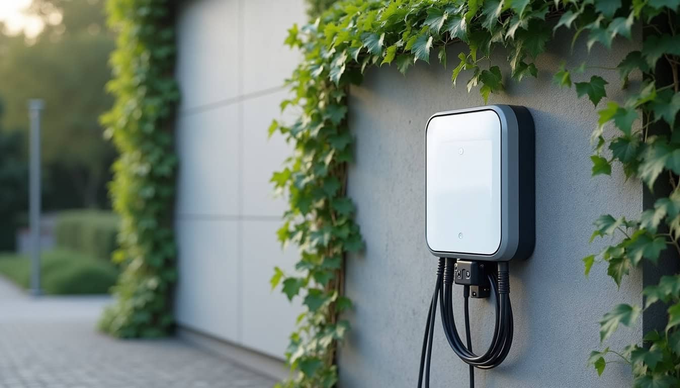 Installation d'une borne de recharge de type 2 sur un mur extérieur