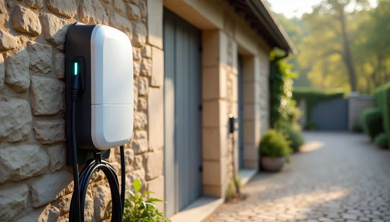Installation d'une borne de recharge électrique à domicile près d'un garage