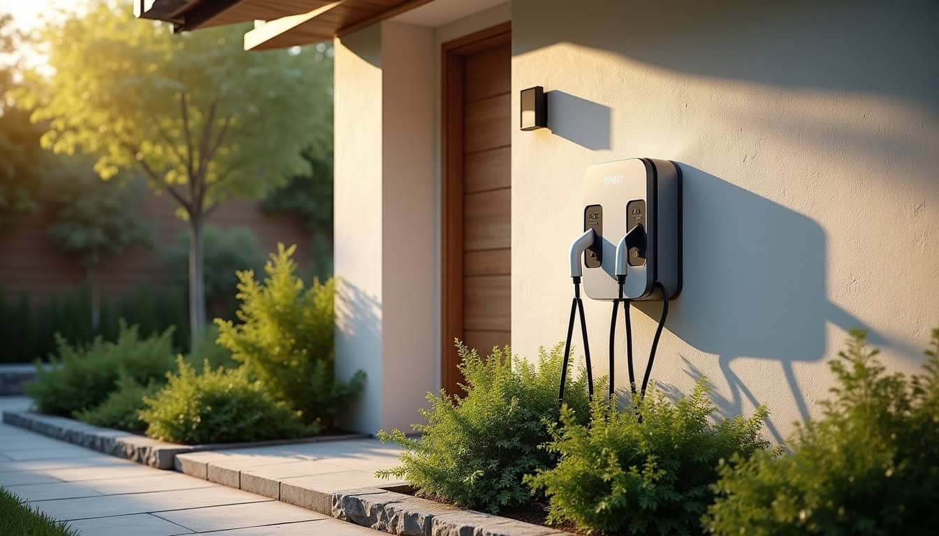 Installation d’une borne de recharge électrique à l’extérieur d’un pavillon à Volx