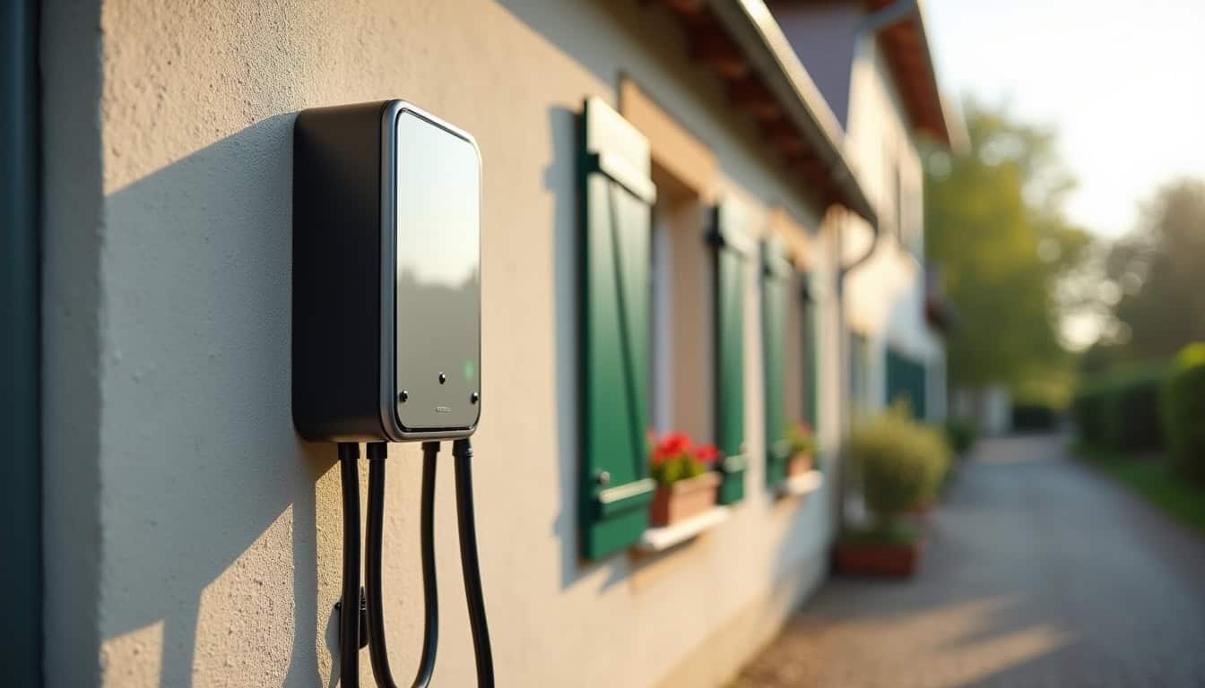 Installation d'une borne de recharge électrique à l'extérieur d'une habitation à Rurange-lès-Thionville