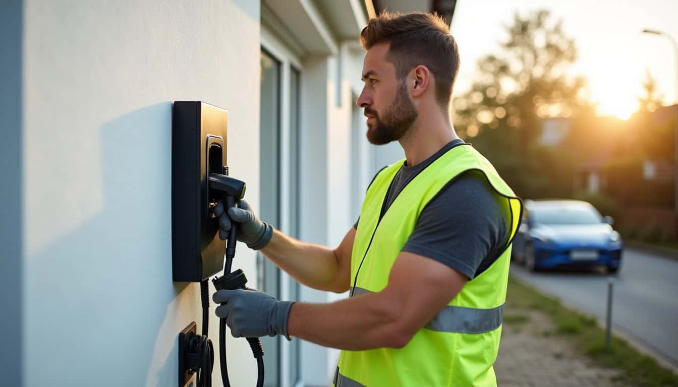 Installation d'une borne de recharge électrique à Saint-Yorre par un professionnel