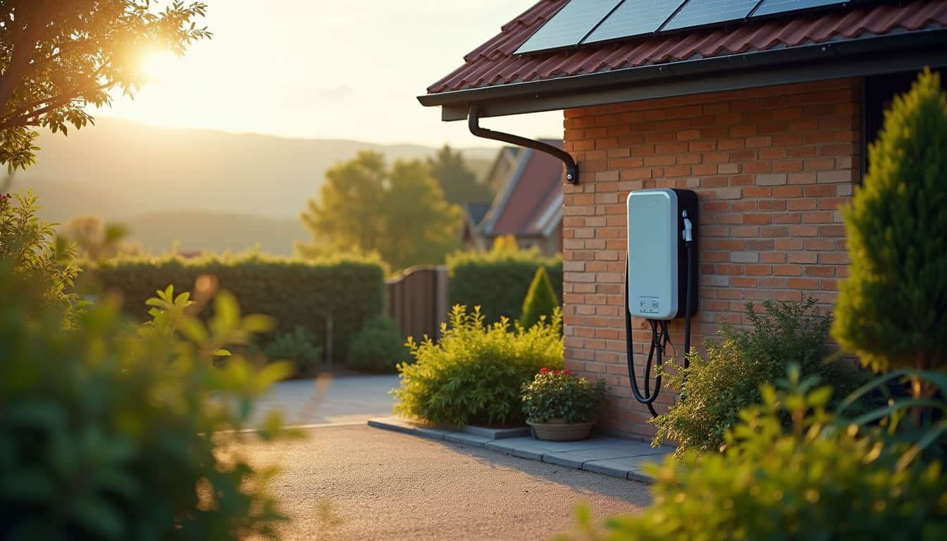 Installation d'une borne de recharge électrique alimentée par des panneaux photovoltaïques
