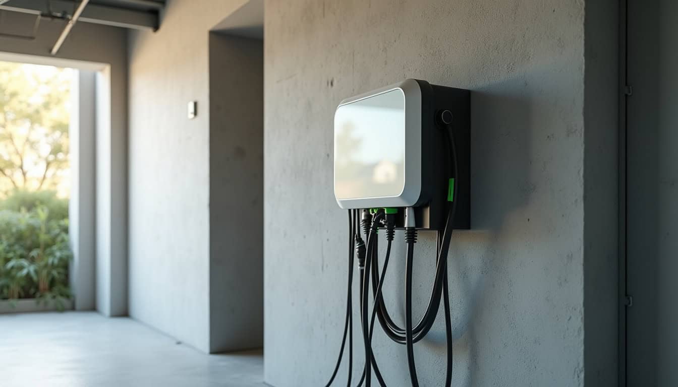 Installation d'une borne de recharge électrique dans un garage à Copponex