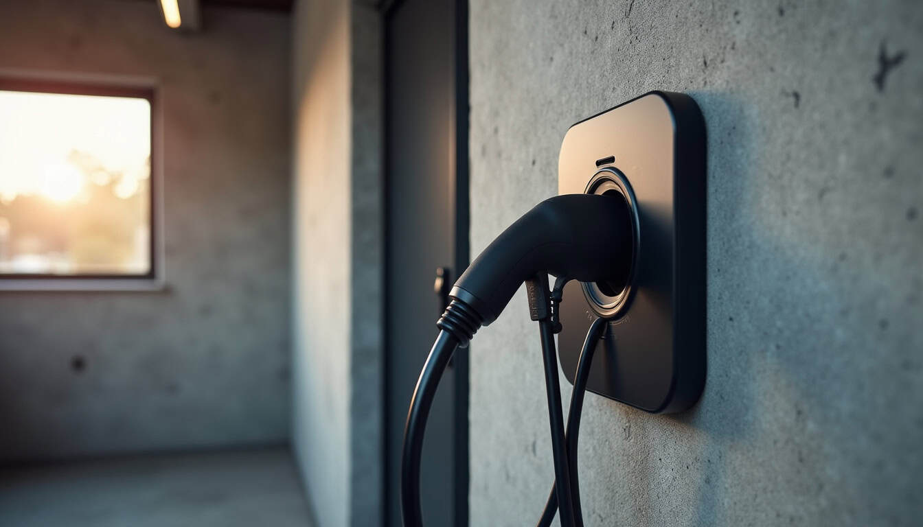 Installation d’une borne de recharge électrique dans un garage à Fleuré