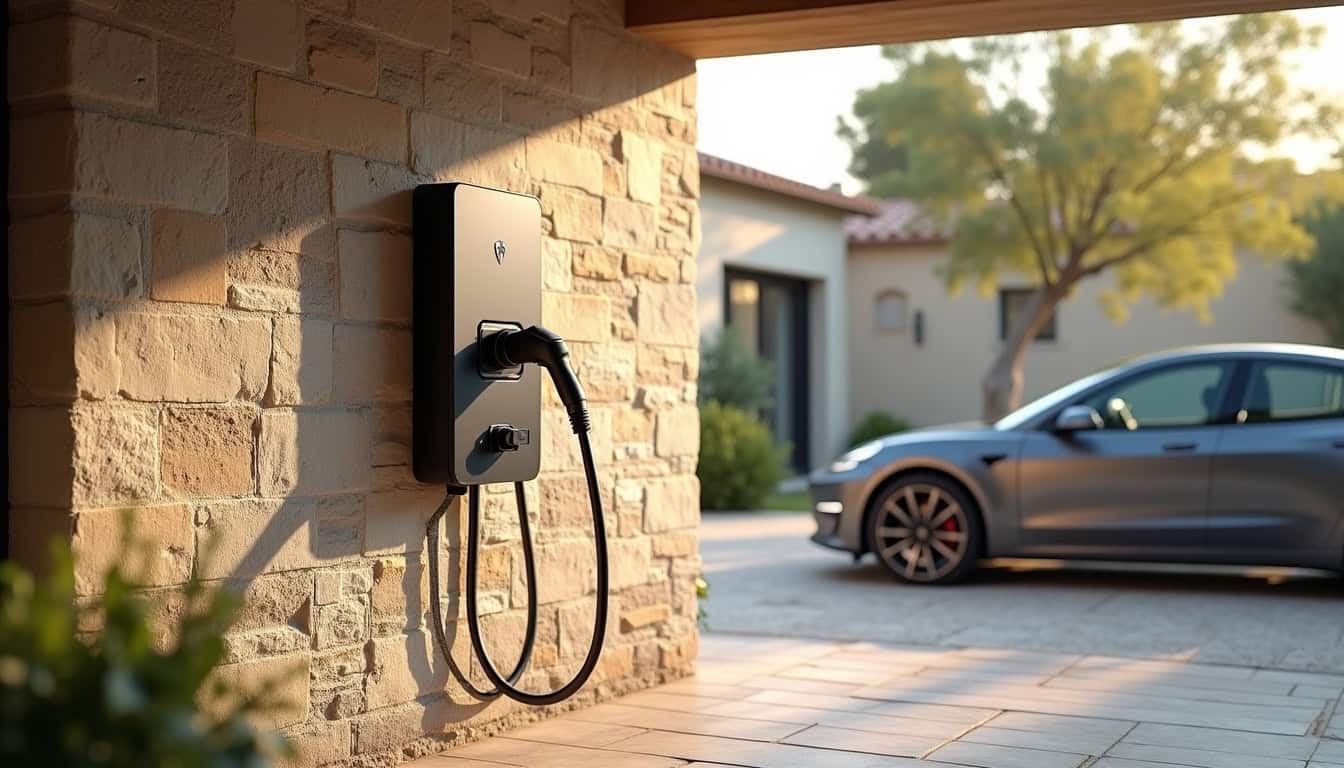 Installation d'une borne de recharge électrique dans un garage à La Garde-Adhémar