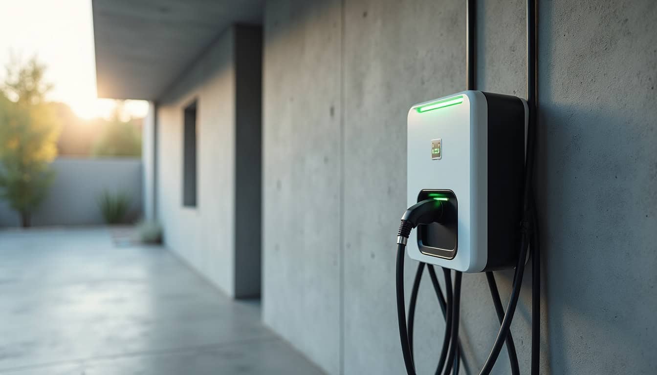 Installation d'une borne de recharge électrique dans un garage à Lissieu