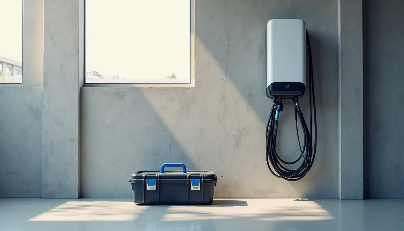 Installation d'une borne de recharge électrique dans un garage à Luant