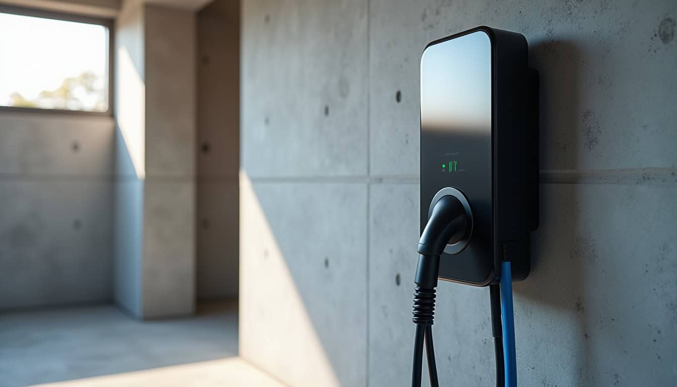 Installation d'une borne de recharge électrique dans un garage à Marnaz