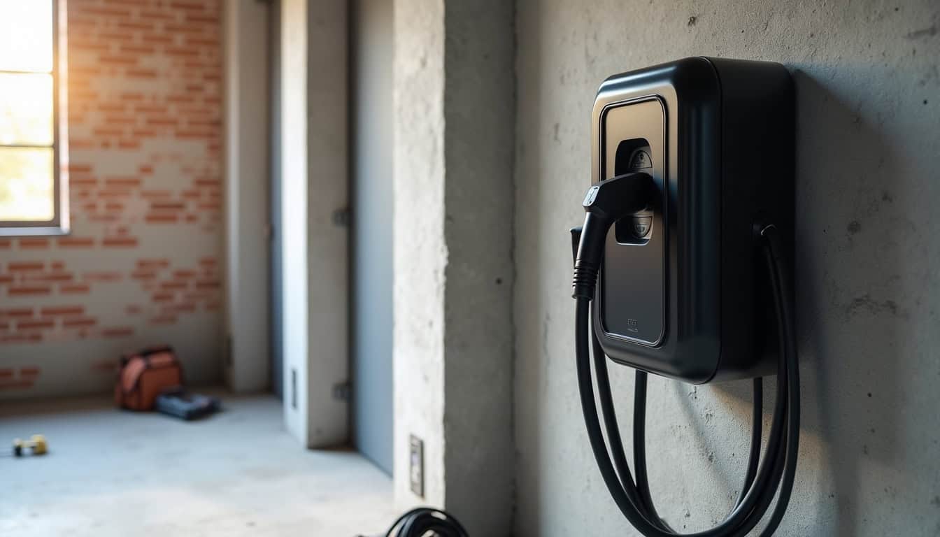 Installation d'une borne de recharge électrique dans un garage à Saint-Junien