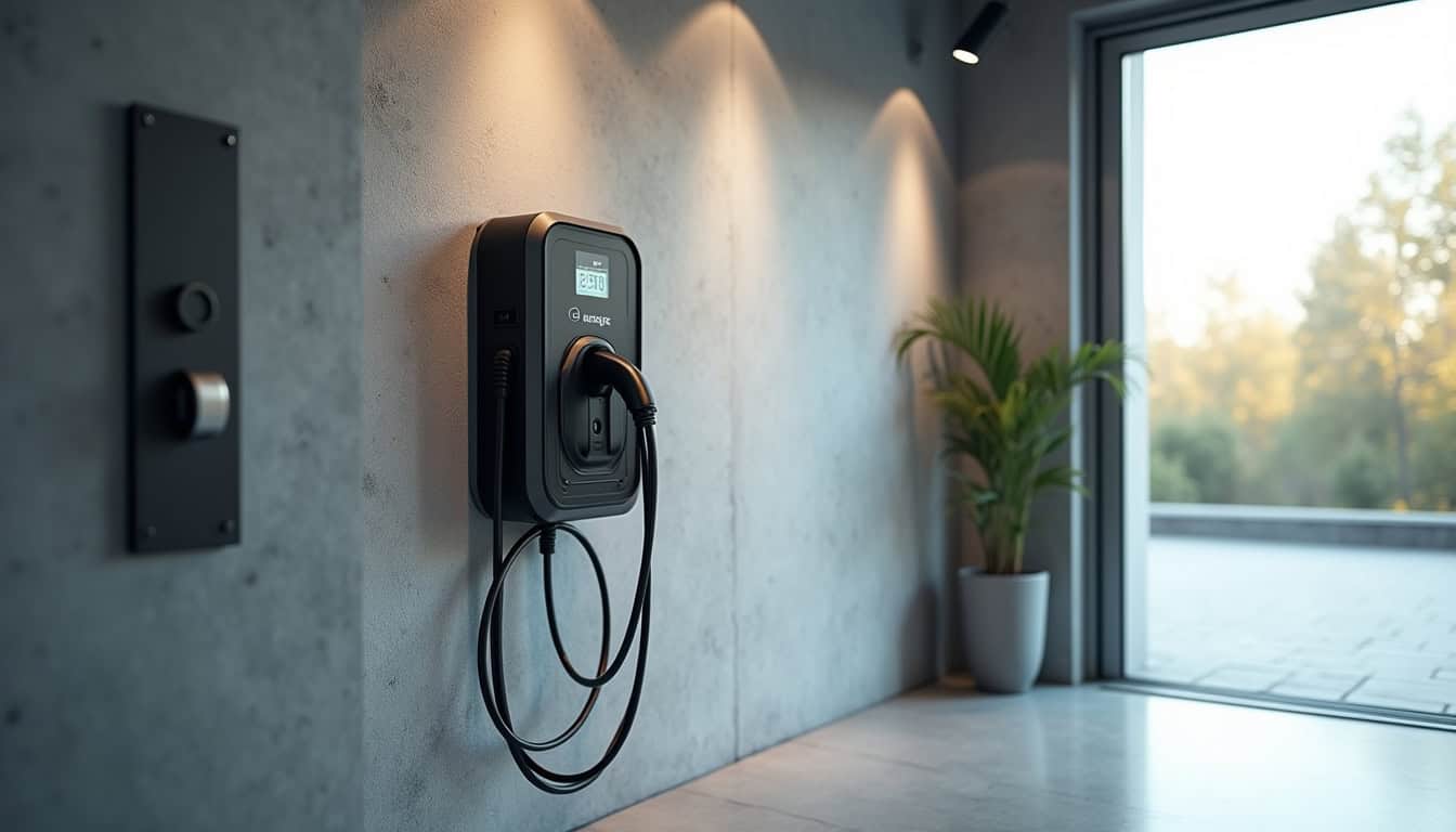 Installation d'une borne de recharge électrique dans un garage à Voulmentin