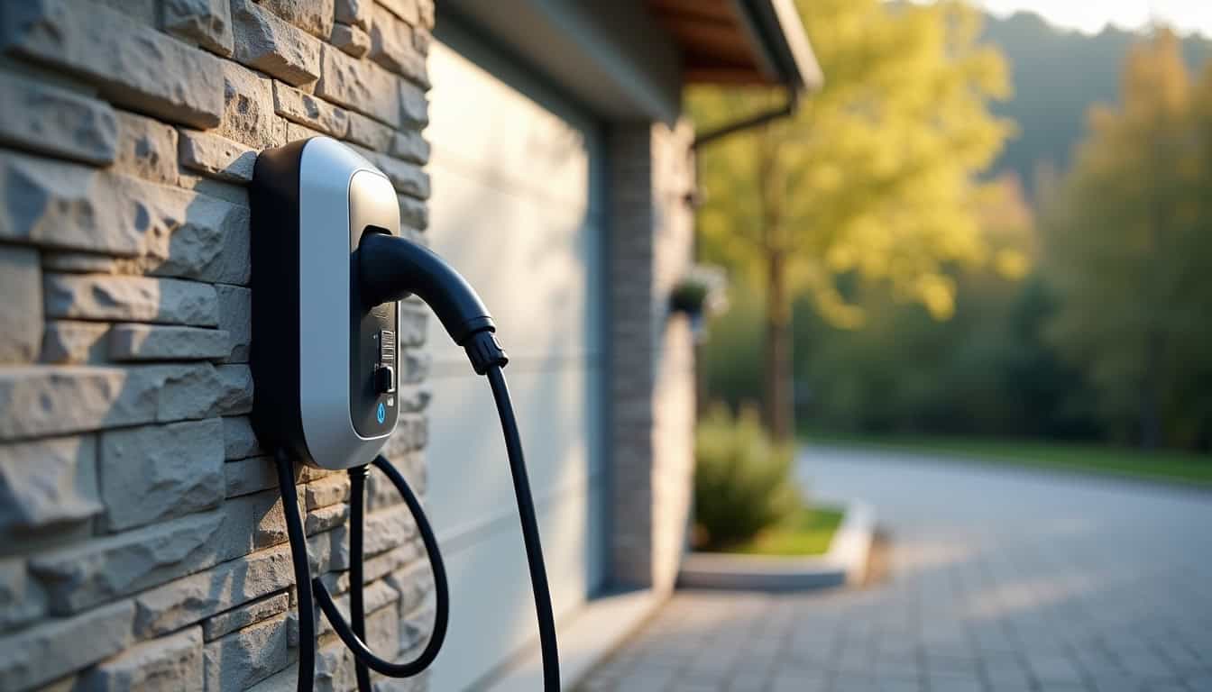 Installation d'une borne de recharge électrique dans un garage privé à Distré