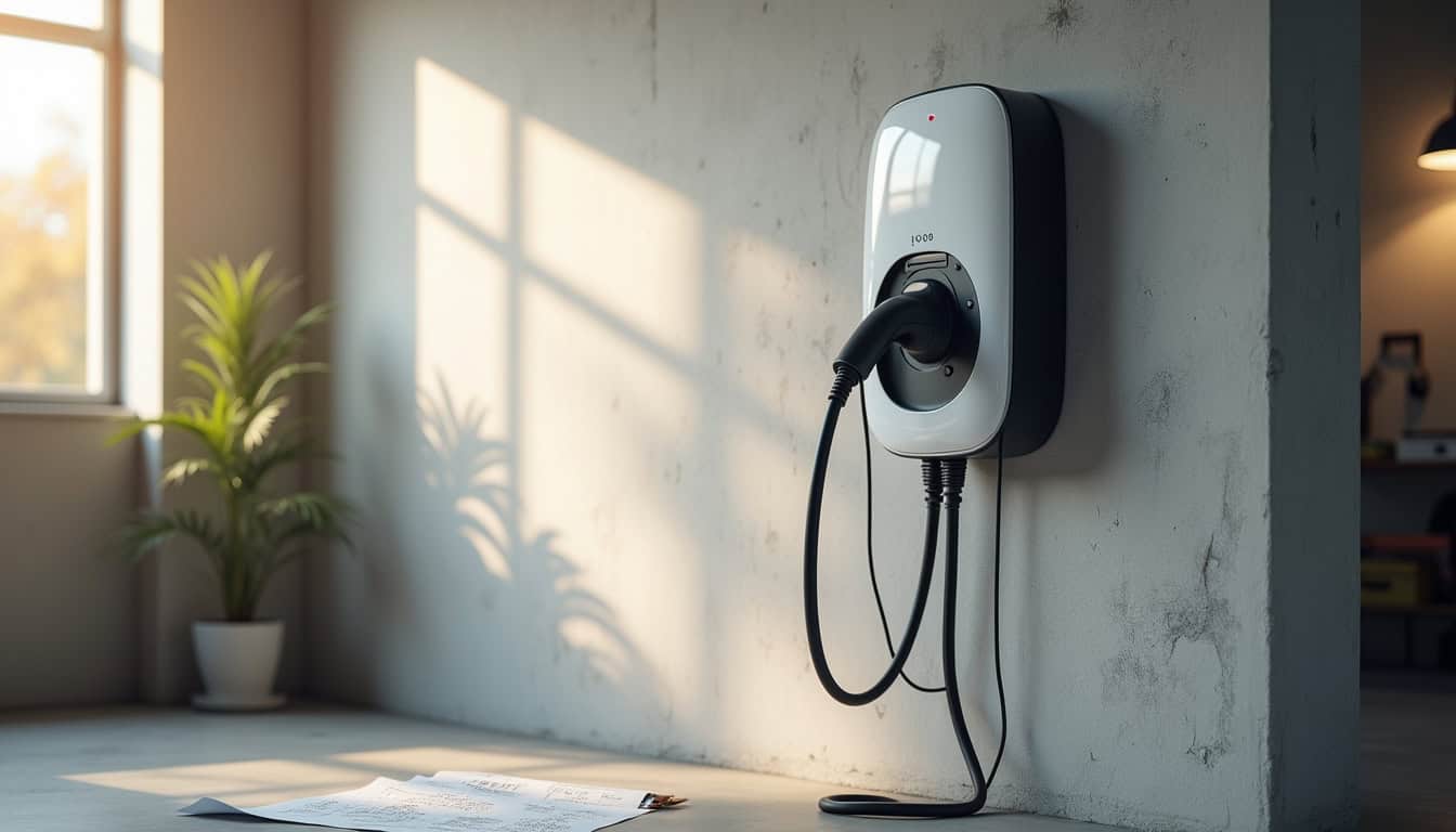 Installation d'une borne de recharge électrique dans un garage privé à Laroin