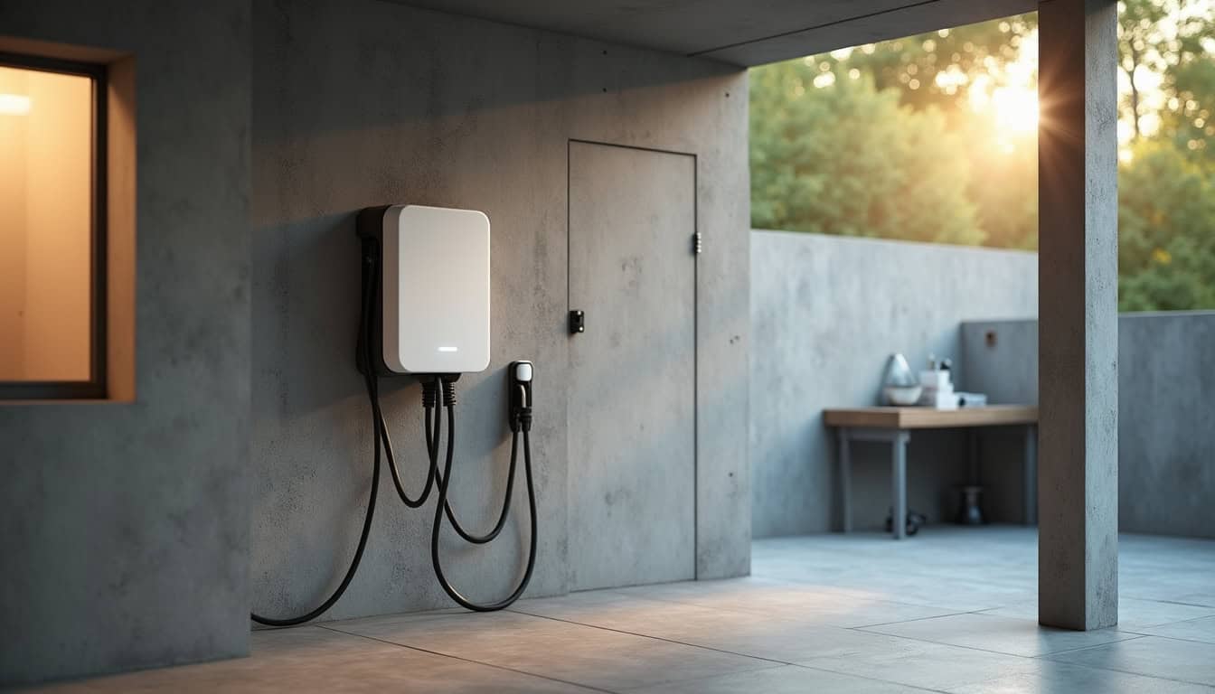 Installation d'une borne de recharge électrique dans un garage privé à Navailles-Angos