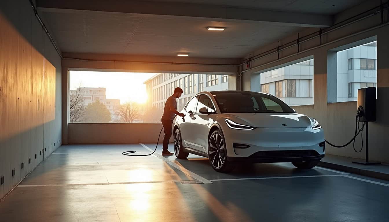 Installation d'une borne de recharge électrique dans un parking de copropriété à Opio