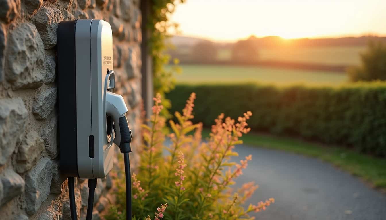 Installation d'une borne de recharge électrique dans une propriété à Larré, Morbihan