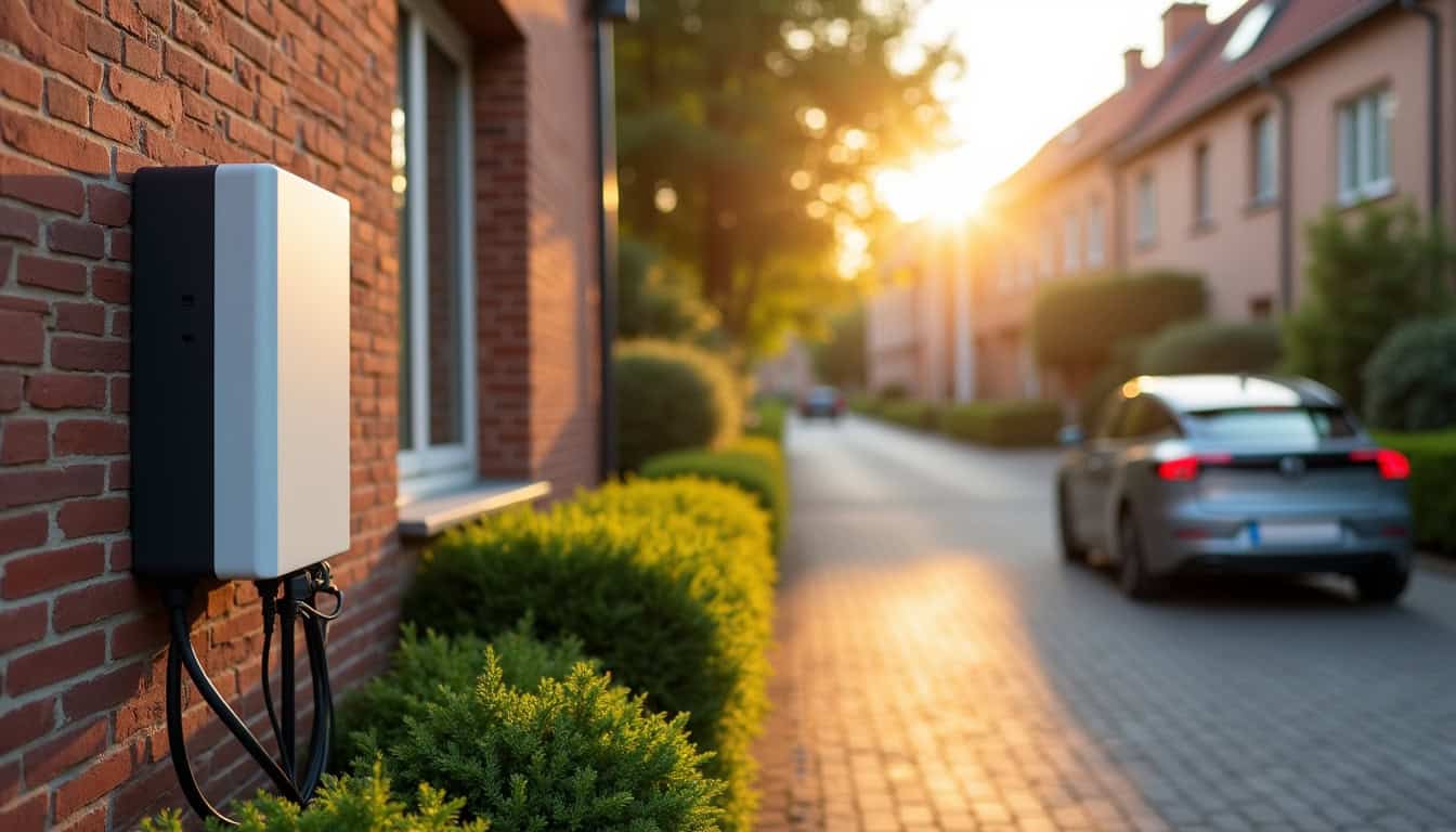 Installation d'une borne de recharge électrique devant une maison à Ergersheim