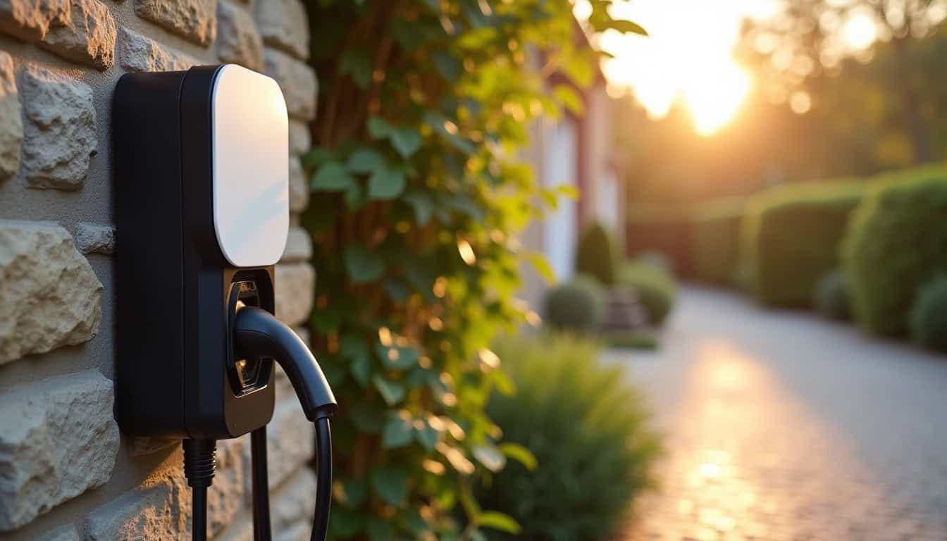Installation d'une borne de recharge électrique devant une maison à Fontenay-sur-Loing