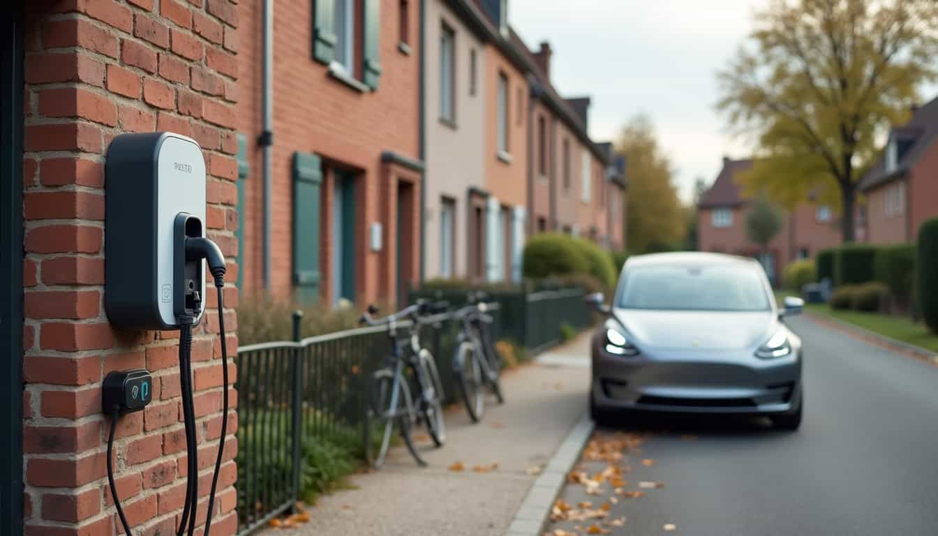 Installation d'une borne de recharge électrique devant une maison individuelle à Guise