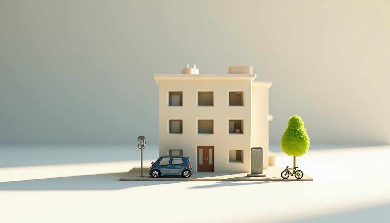 Installation d'une borne de recharge électrique en pied d'immeuble dans une copropriété à Boutigny-sur-Essonne